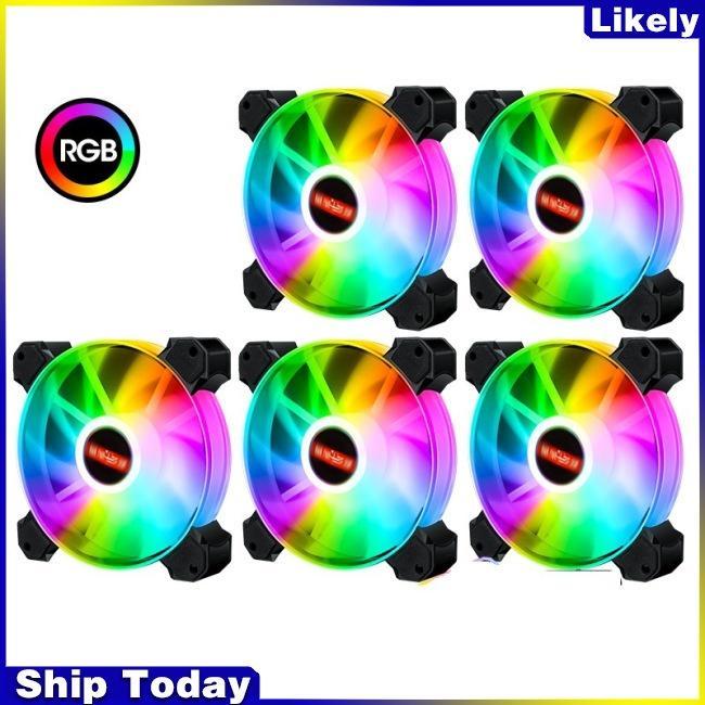 Quạt Tản Nhiệt Cpu Pc 12cm Rgb 5v Pwm 3+4pin Không Gây Tiếng Ồn