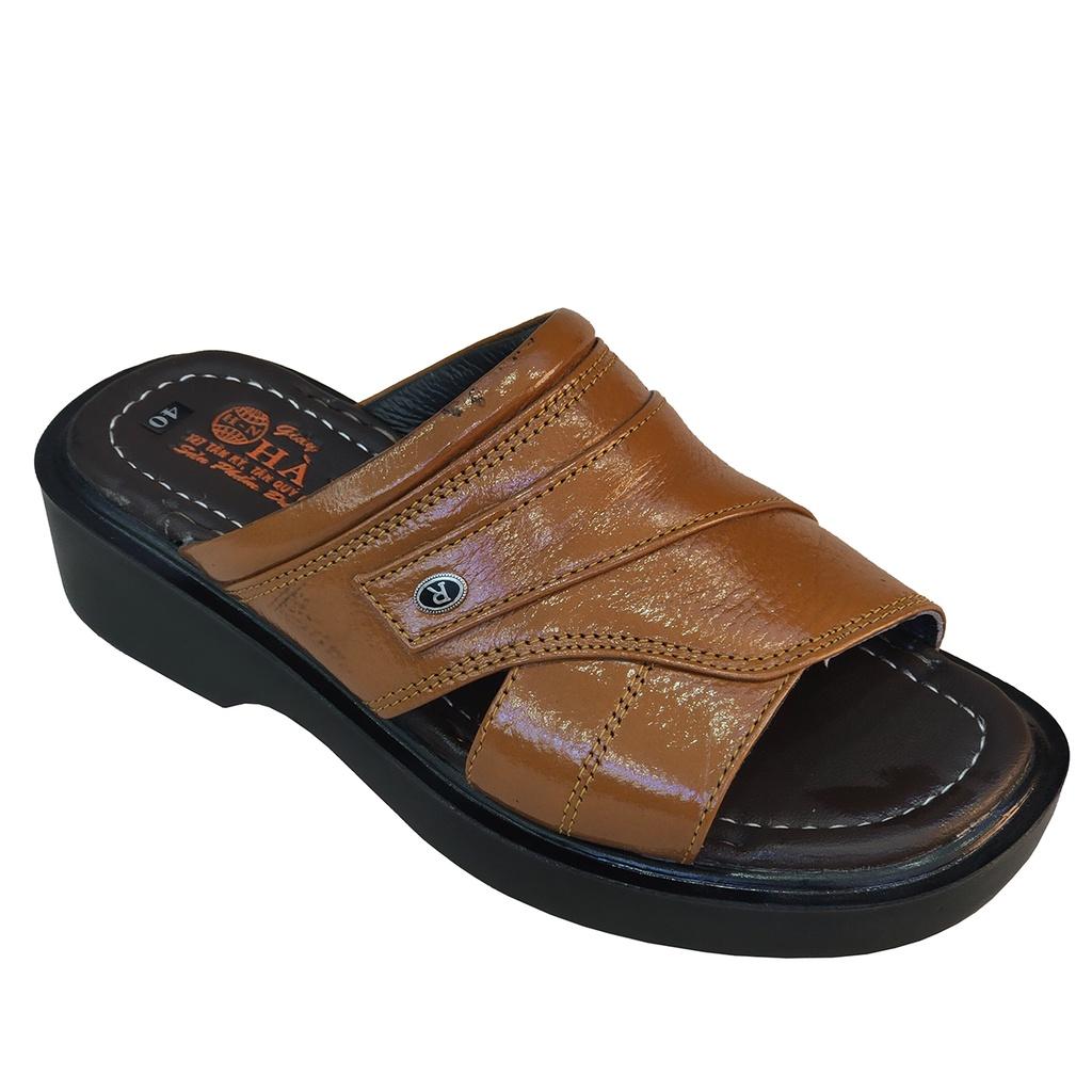 Dép Nam Quai Ngang HÀ NAM Da Bò Thật Cao Cấp DNA2133C