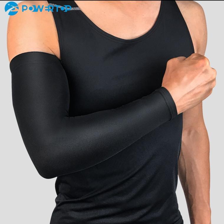 1PCS thể thao nén tay áo bóng rổ bóng rổ bóng rổ ấm áp hơn mùa hè chạy UV bảo vệ bóng chuyền bóng chuyền bóng chuyền Color: Dark blue Size: M