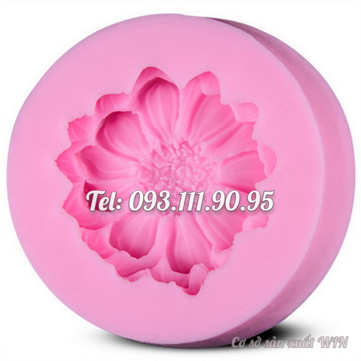 Khuôn silicon làm rau câu hoa cúc đơn 2 tầng - Mã số 1214