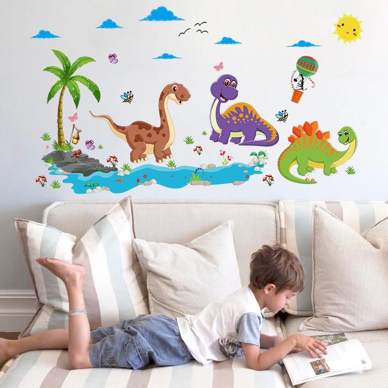 Decal dán tường gia đình khủng long