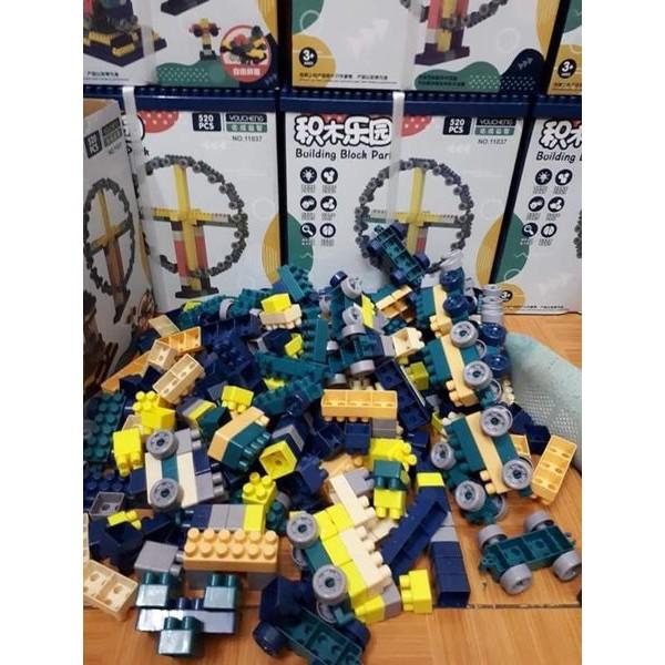 Bộ Lego xếp hình 520 chi tiết, bộ đồ chơi xếp hình cho bé