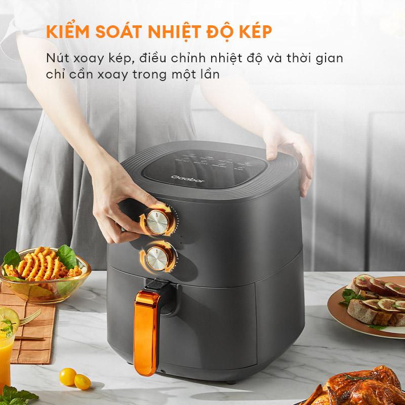 Nồi chiên không dầu GAABOR GA-M6A dung tích 6 lít công suất mạnh 1700W - Hàng chính hãng