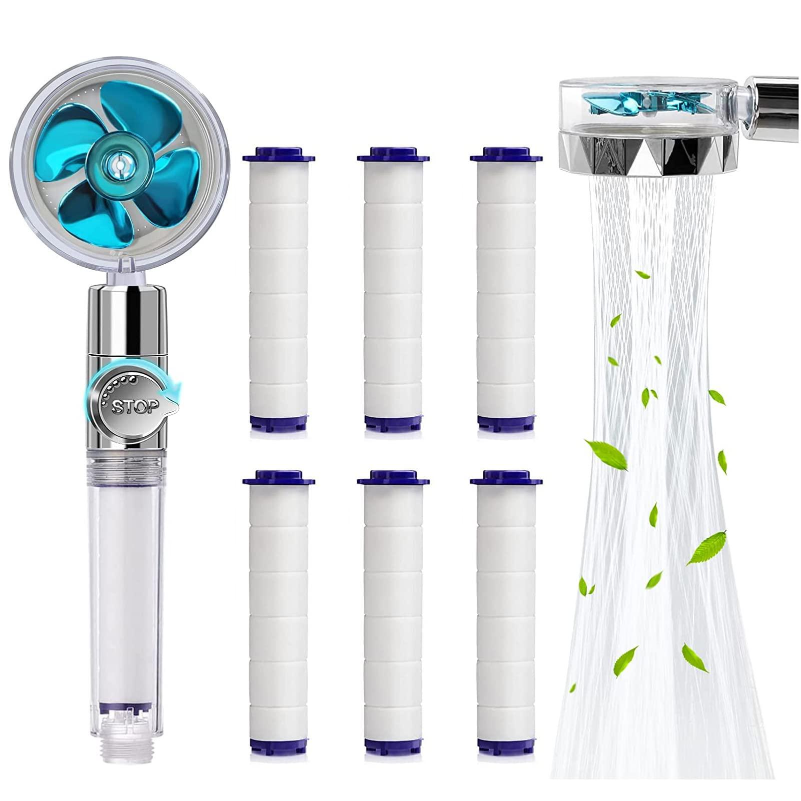 Tay Sen, Đầu Sen Chống Vôi Hóa Tiết Kiệm Nước, Đầu Sen Sen Cao Áp Cánh Quạt Hệ Thống Lọc Ba Cấp Độ Với 6 Bộ Lọc Bằng Bông PP Có Thể Thay Thế