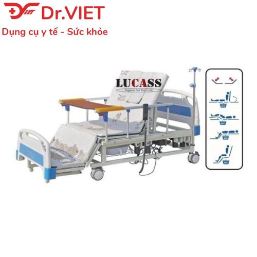 Giường y tế điện đa năng Lucass GB-T5D (GB-T5E) - hỗ trợ người già, người bệnh, người đi lại khó khăn thuận tiện, dễ dàng, có thể đi vệ sinh và gội đầu tại giường