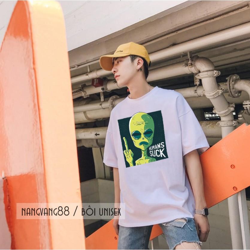 Áo Thun Tay Lỡ " Humans Suck " Nam Nữ Bối Unisex