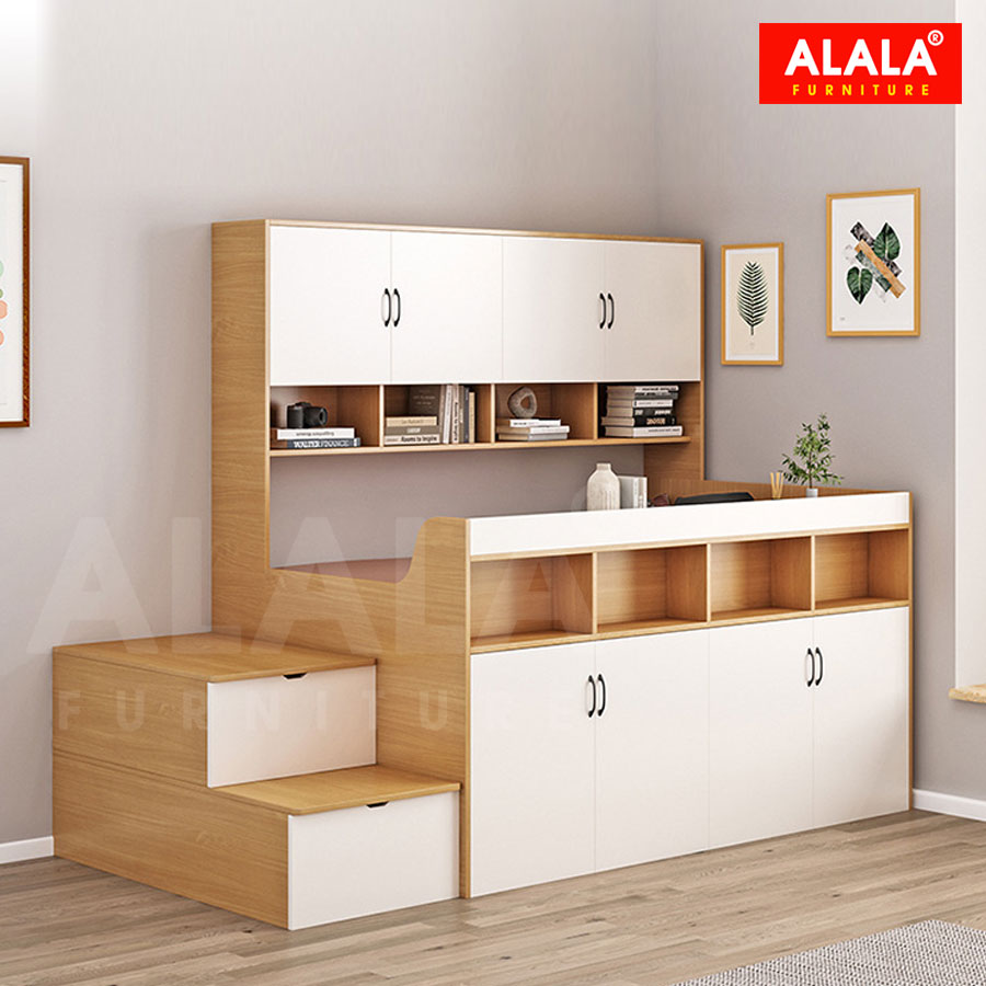 Giường tầng thấp ALALA161 đa năng/ Miễn phí vận chuyển và lắp đặt/ Đổi trả 30 ngày/ Sản phẩm được bảo hành 5 năm từ thương hiệu ALALA/ Chịu lực 700kg