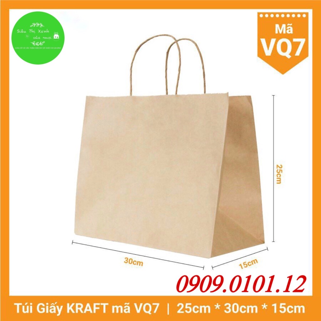 Túi giấy kraft có quai cao cấp, Túi giấy xi măng bảo vệ môi trường