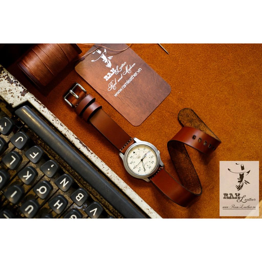 DÂY ĐỒNG HỒ 18MM DA BÒ THẬT - CHÍNH HÃNG RAM LEATHER