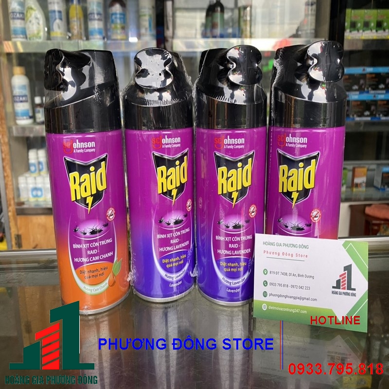 Bình xịt đuỗi muỗi Raid 300-600ml