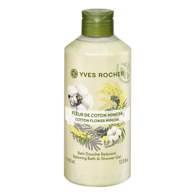 Sữa Tắm Yves Rocher Cotton Flower Mimosa Relaxing Bath &amp; Shower Gel (400ml)