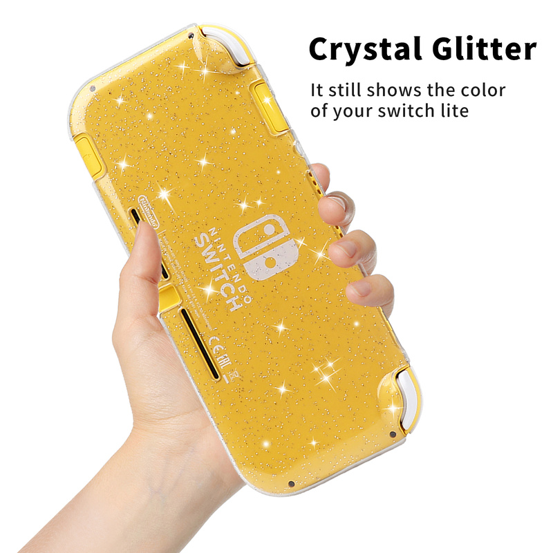 Ốp TPU mềm pha lê lấp lánh cho Switch Lite Bảng điều khiển trò chơi điện tử Vỏ bảo vệ trong suốt cho Switch Lite Shell Màu da: Bạc