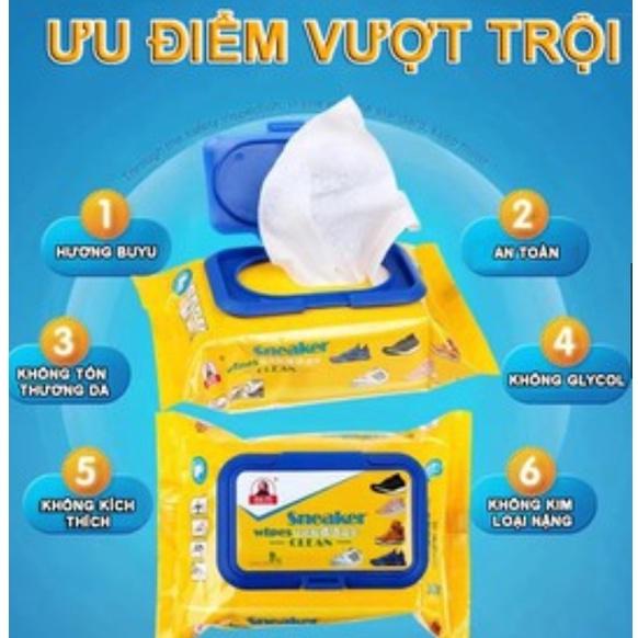Khăn Giấy Ướt Lau Giày Sneaker Wipes Clean thần thánh