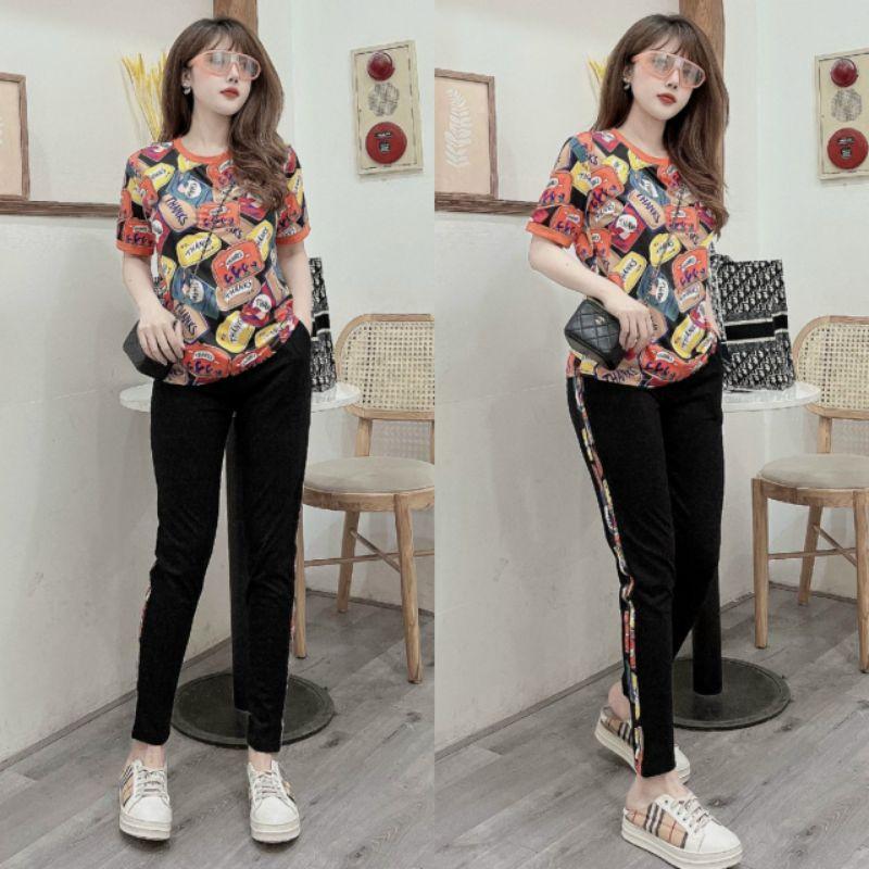 Đồ bộ nữ phối họa tiết chữ thank siêu xinh đẹp