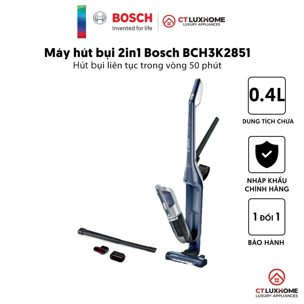 Máy hút bụi cầm tay Bosch serie 4 BCH3K2851 2in1 màu xanh 0.4L - Hàng chính hãng