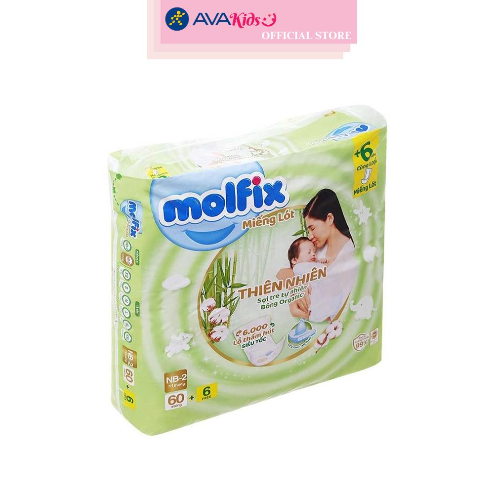 Miếng lót Molfix thiên nhiên size NB2 60 + 6 miếng (Từ 1 tháng)
