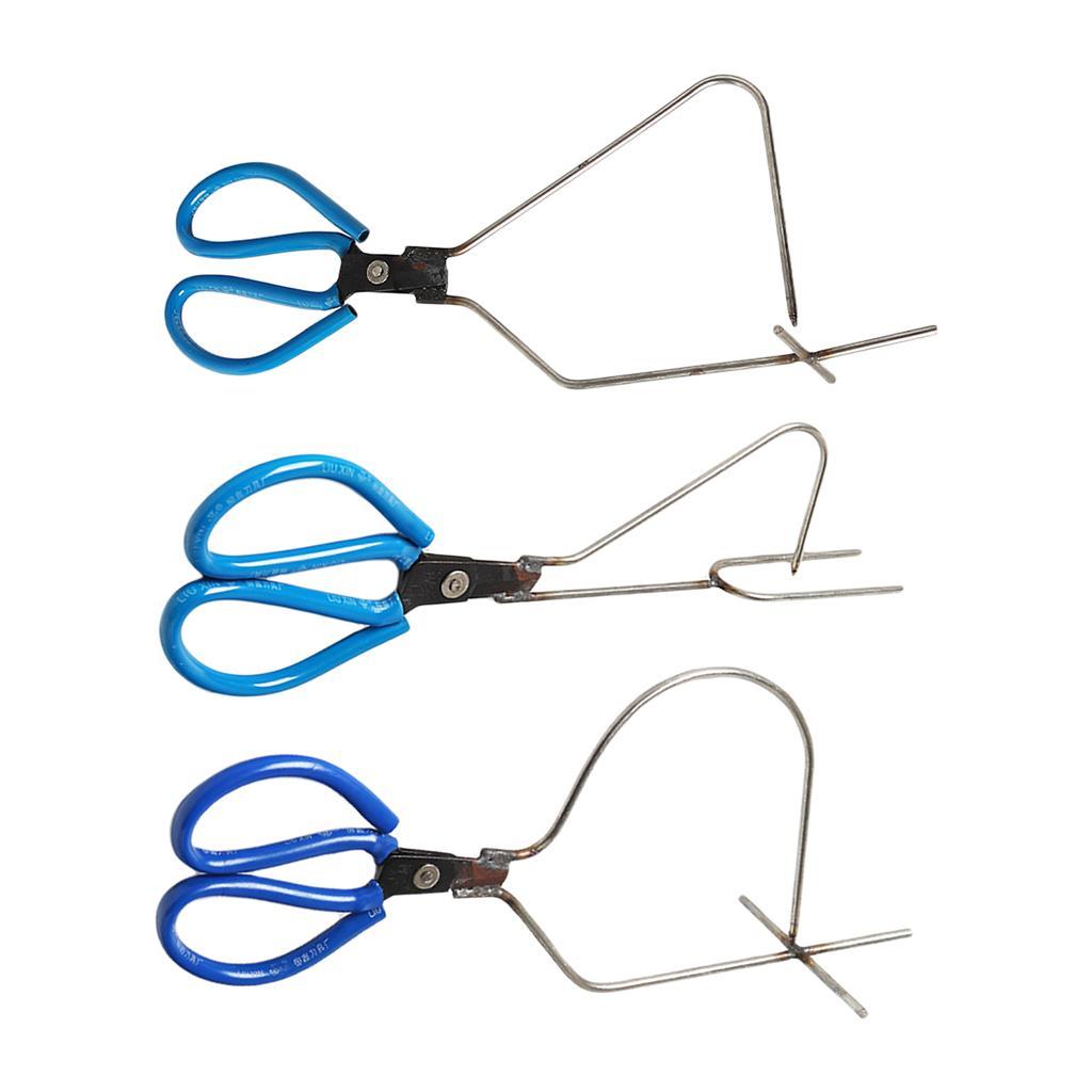 3pcs Pottery Clamp Tool Sculpture Porcelain Vises Craft with Rubber Handle