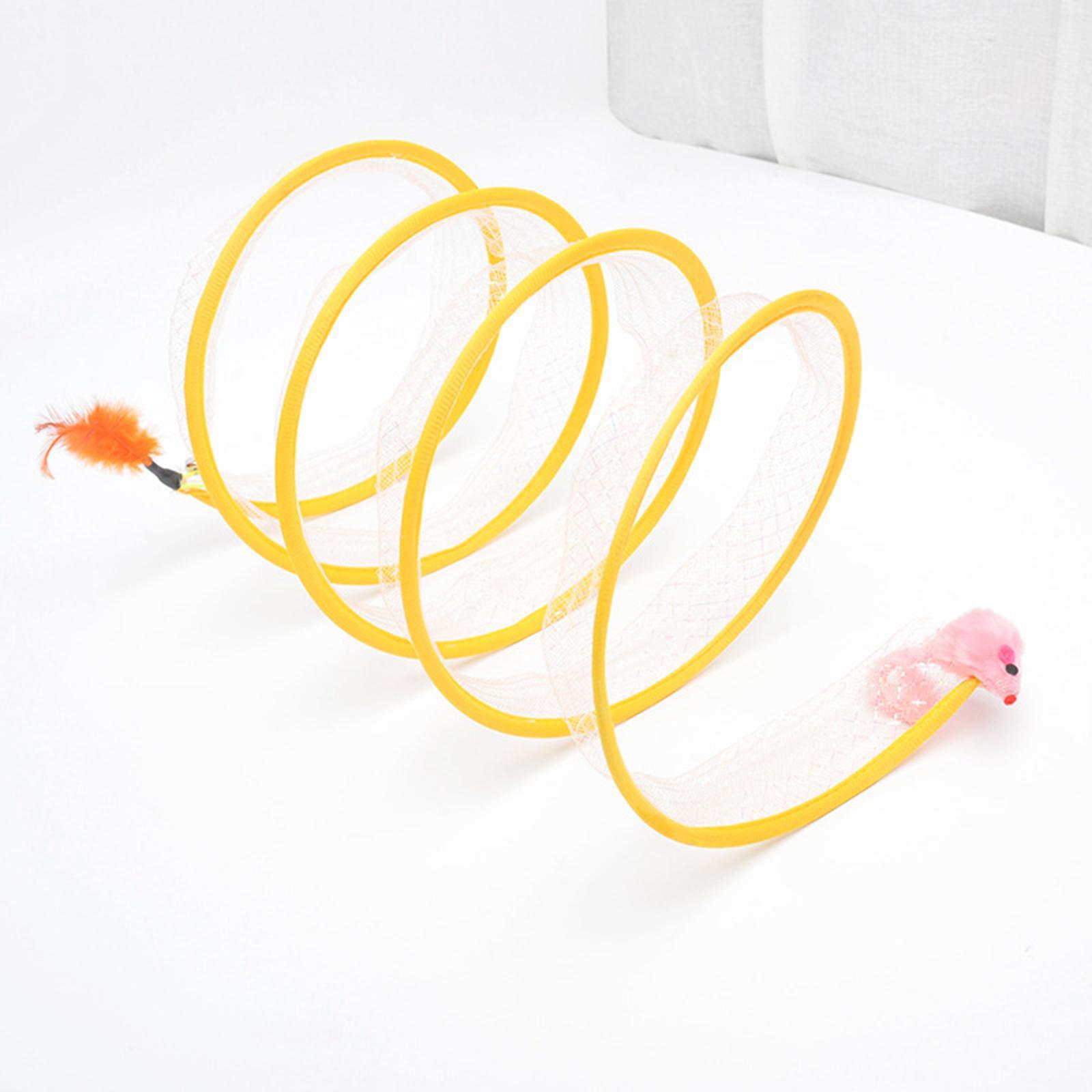 Folding Cat Tunnel Toy Collapsible Cat Tunnel Interactive Toy Portable for Kitty