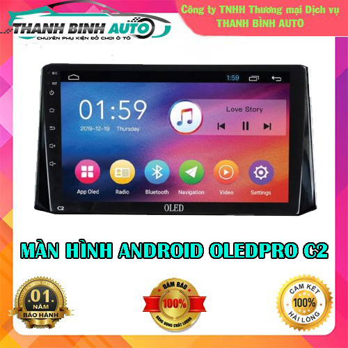 Màn hình android cho ô tô 0LEDPR0 C2 Ram 2G Rom 32G 4 nhân, có quạt tản nhiệt. Bảo hành chính hãng 18 tháng