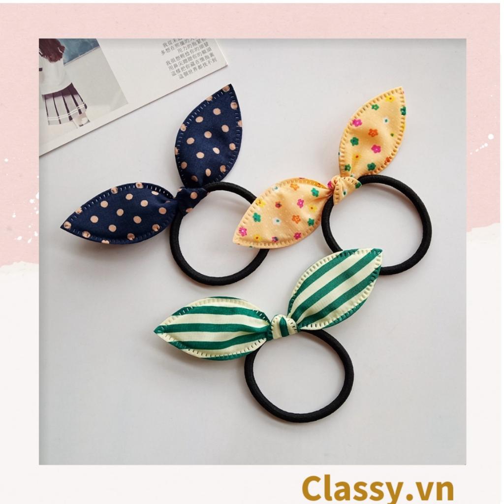 Chọn ngẫu nhiên 01 dây cột tóc Classy tai thỏ, bền chắc giá rẻ, nữ tính PK609