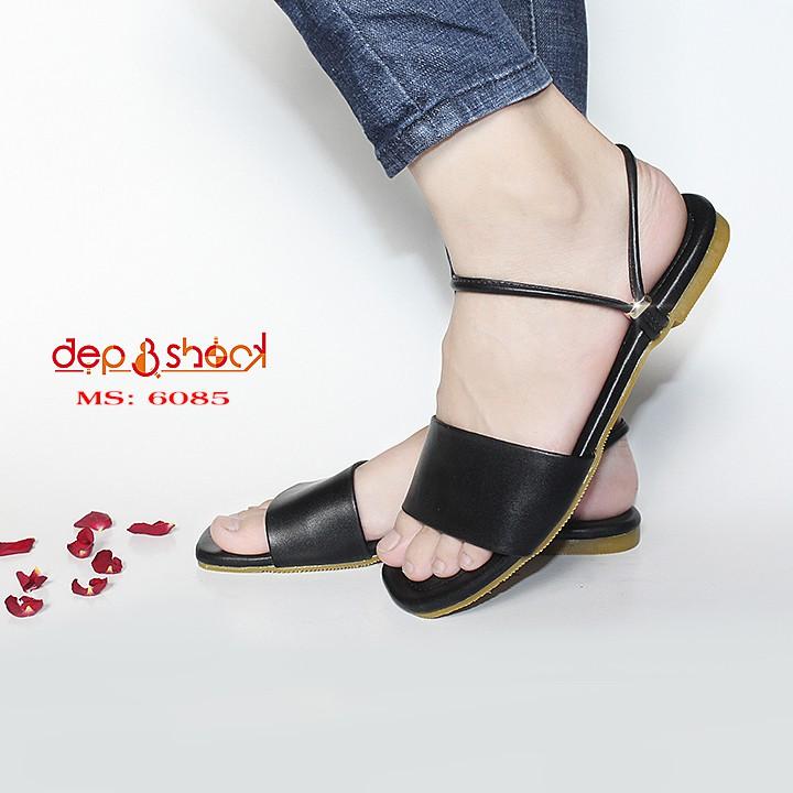 Sandal nữ quai ngang big size 2 trong 1 làm dép hoặc sandal tùy ý MS 6085