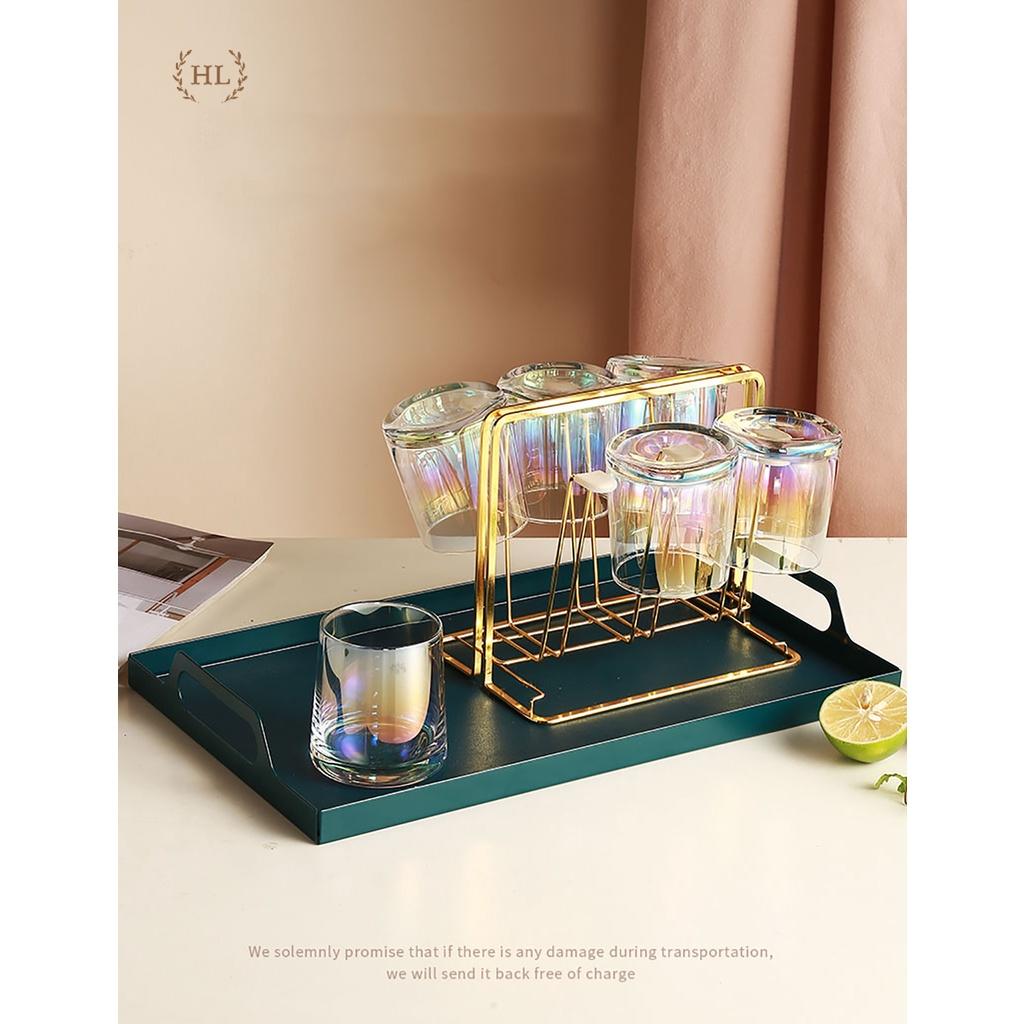Khay Trà Hợp Kim | KHAY KIM LOẠI LỚN | KHAY ĐỰNG BÌNH CỐC | KHAY HỢP KIM XANH SIZE TO
