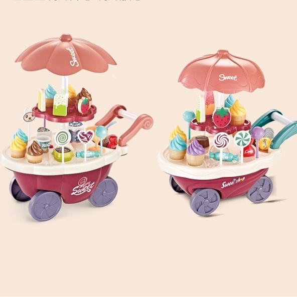Bộ đồ chơi XE ĐẨY BÁN KEM Cho các bé vui chơi kèm đèn và nhạc