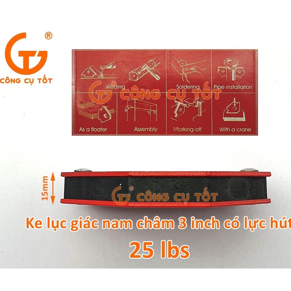 Nam châm ke góc vuông 3 inch 25Lbs hút 12kg