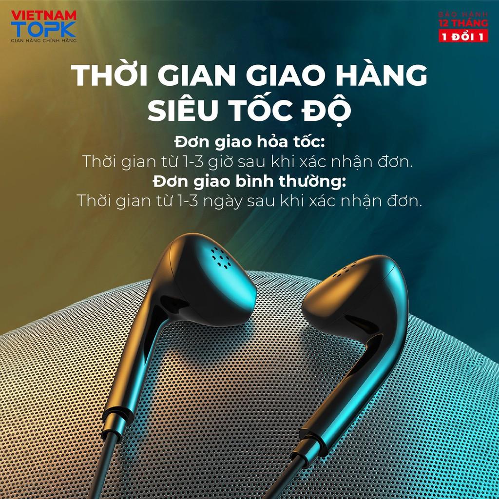 Tai nghe nhét tai có dây TOPK F20 - Chân cắm 3.5mm - Chất liệu TPE dài 1.2m - Hàng chính hãng