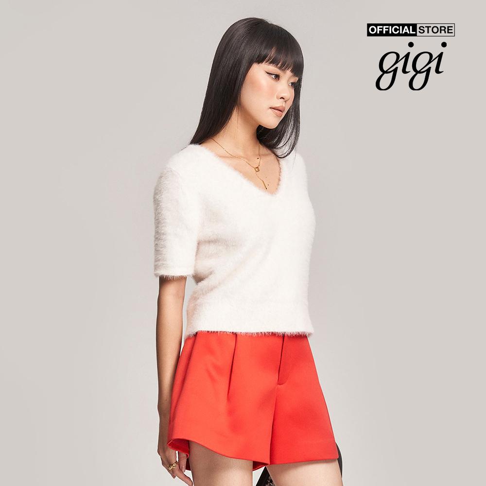 GIGI - Áo len nữ tay ngắn cổ V nữ tính G1303K222711