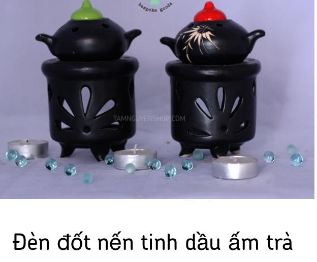 Đèn đốt nến tinh dầu hình ấm trà