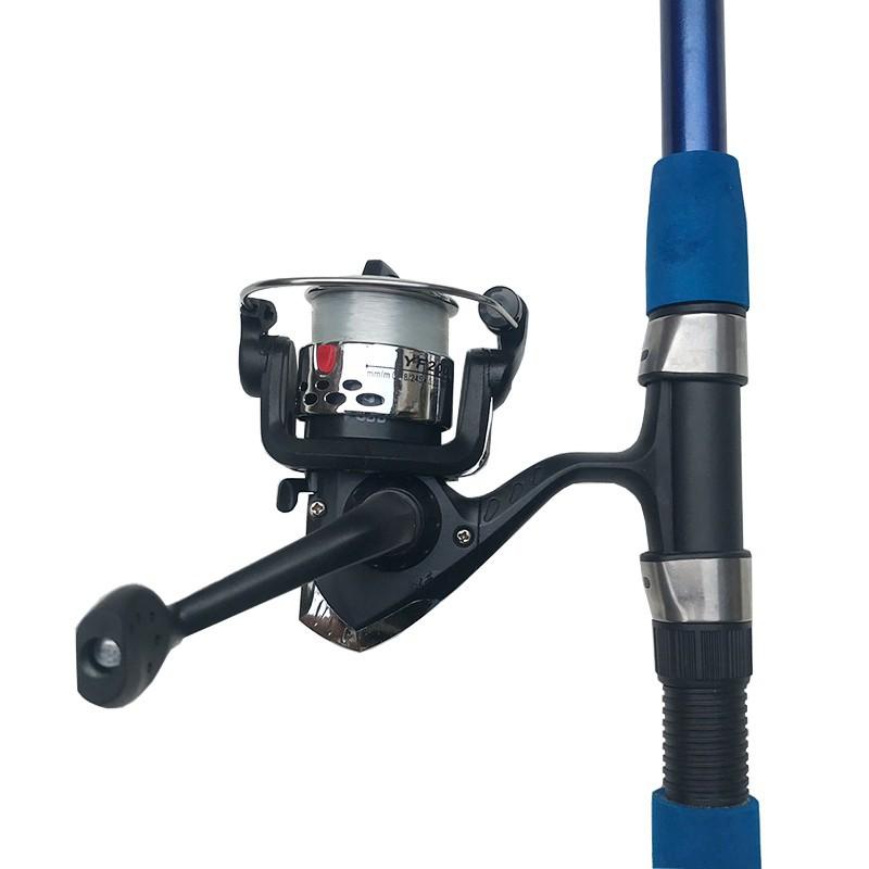 Bộ cần câu máy 2,1m kèm máy cước,phao,lưỡi,chì,chặn phao CC1