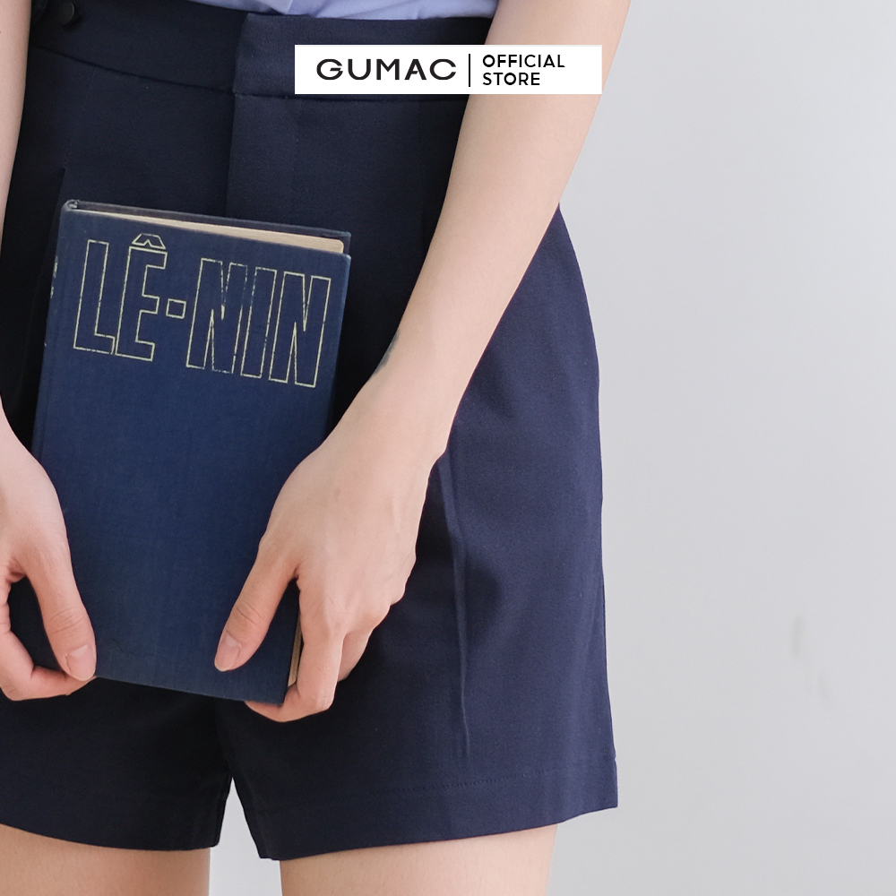 Quần short nữ GUMAC QC03063 form A nhẹ phối đai