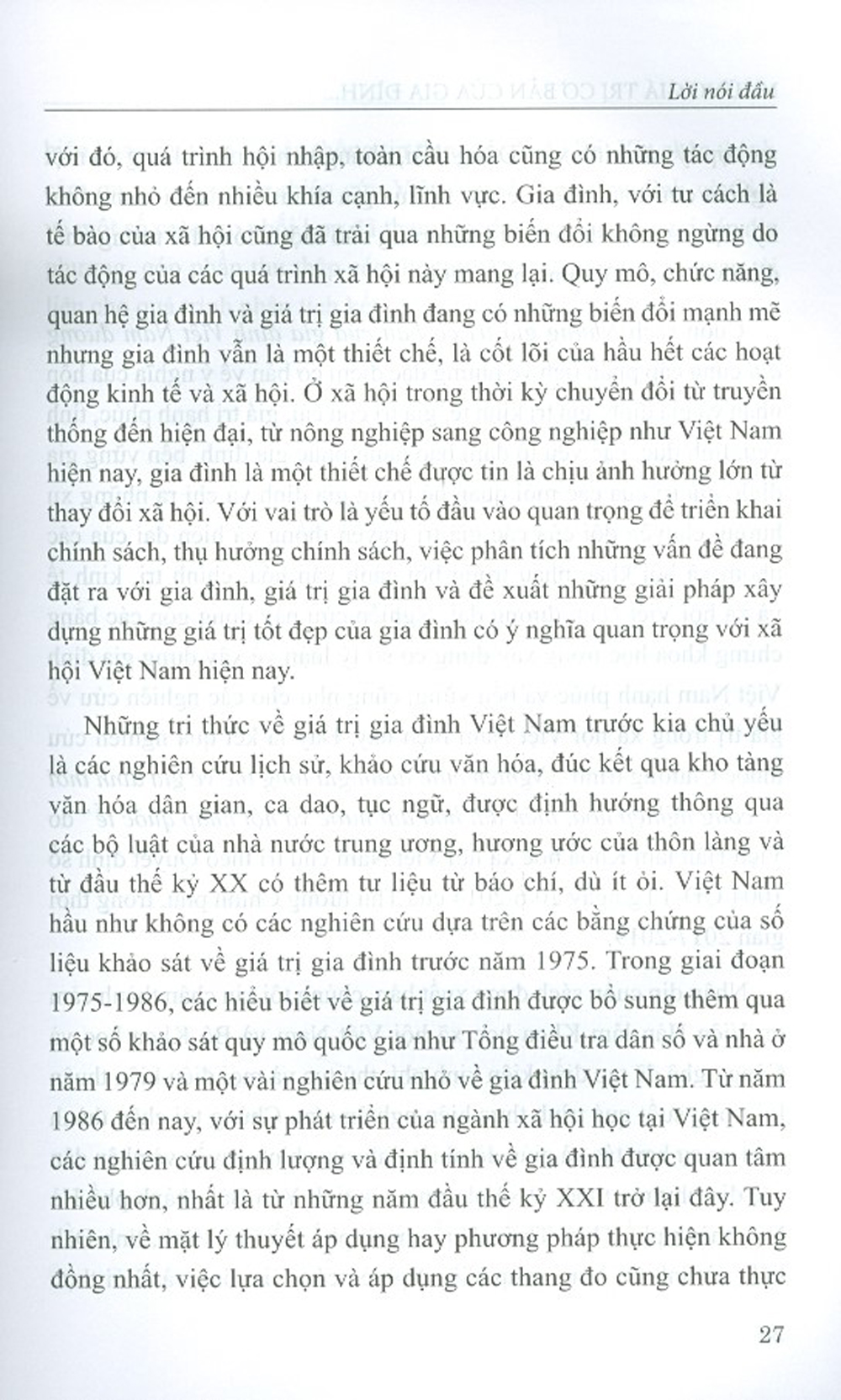 Những Giá Trị Cơ Bản Của Gia Đình Việt Nam Đương Đại (Sách Chuyên Khảo)