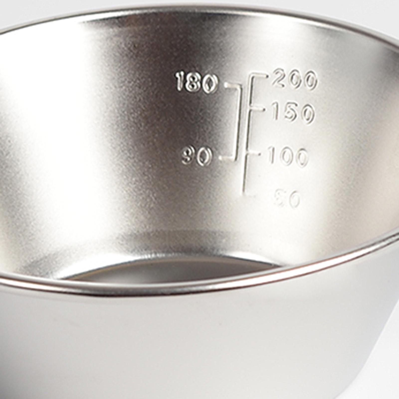 Stainless Steel Camping Bowl Outdoor Cookware with Folding Handle Utensil for Picnic Hiking BBQ Barbecue Travel