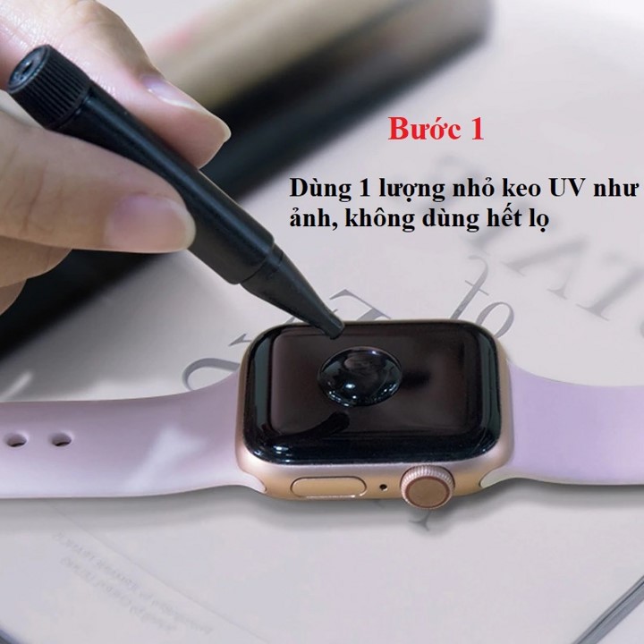 Cường lực full Apple Watch Seri 4/5 40mm uv T-Max - Hàng nhập khẩu