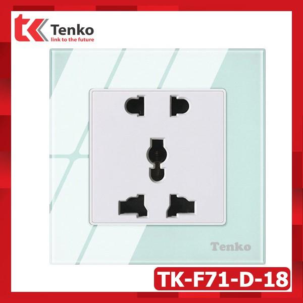 Ổ Cắm Đôi 3 Chấu Âm Tường Mặt Kính Cường Lực Cao Cấp TK-F71-D-18 Màu Vàng