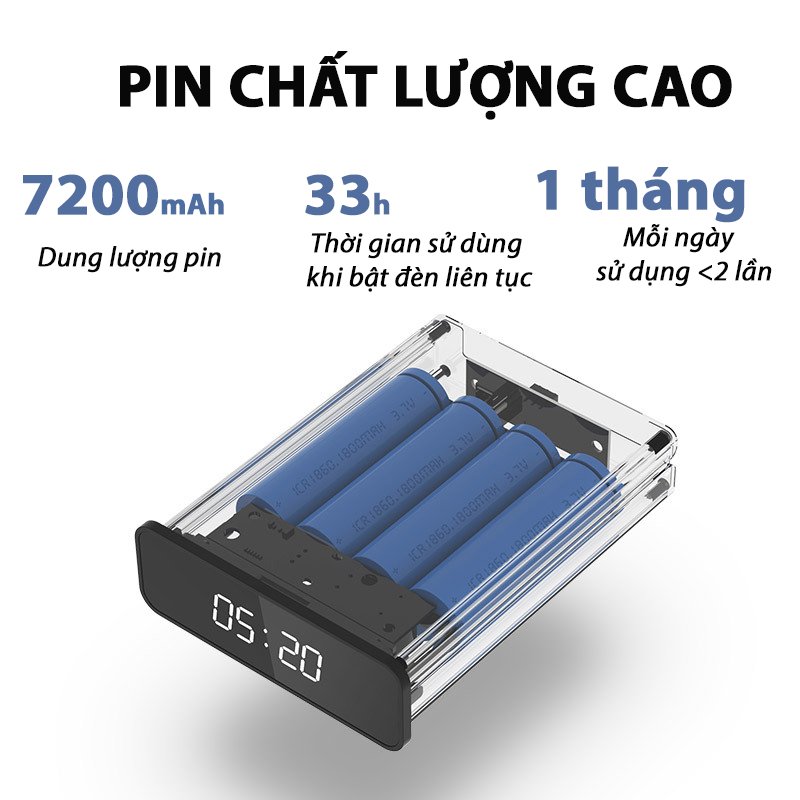 Đèn Led Thông Minh Không Dây Ezvalo Vesta LC2 -55 4W - 4000K Đèn Cảm Ứng Nhà Bếp, Nhà Vệ Sinh Hẹn Giờ Có Thể Sạc Lại Đèn Nhà Thông Minh. Sạc pin rời, 100% Hàng Chính Hãng.