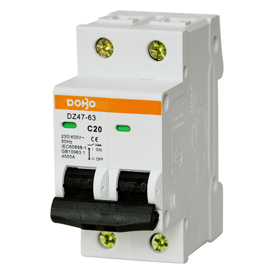 Cầu Dao Tự Động 2 Pha Dobo Electric Korea - Trắng
