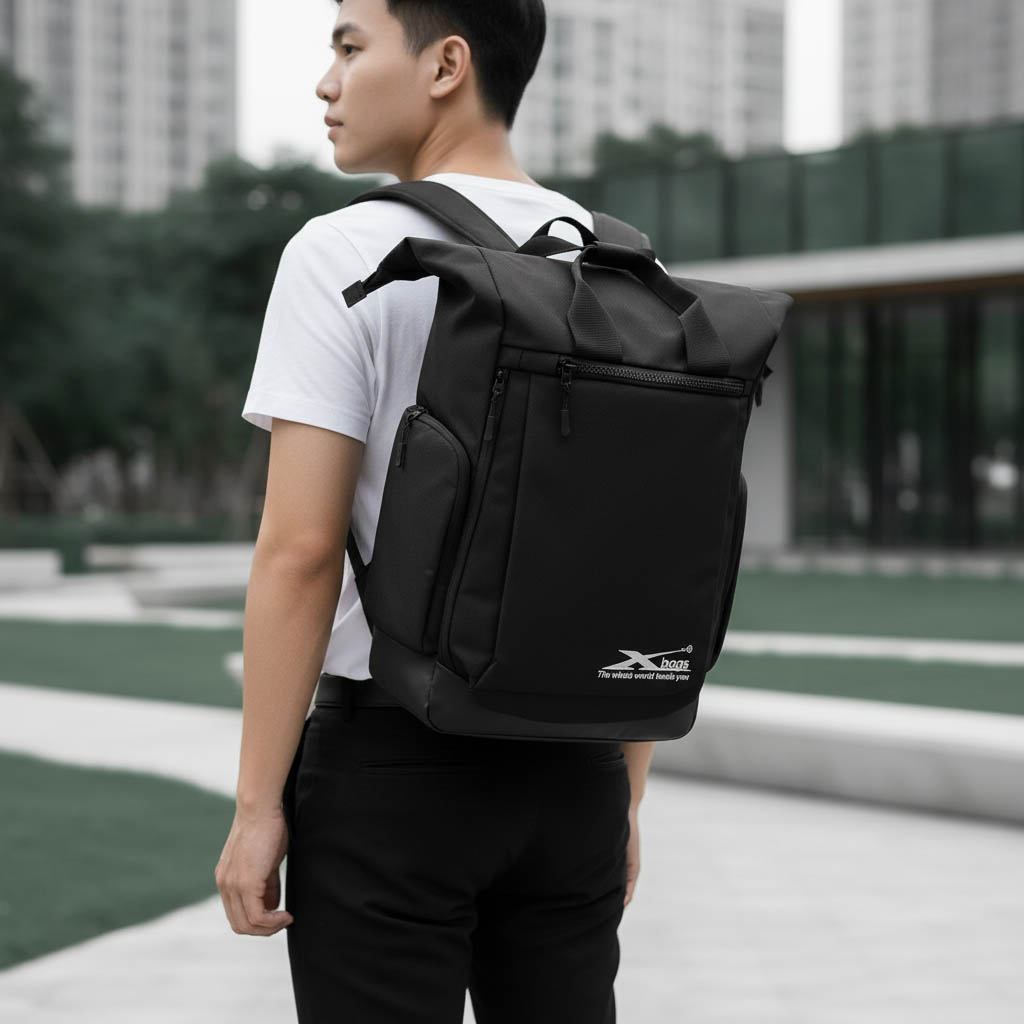 Balo du lịch Xbags Secret cao cấp – Balo du lịch laptop nhiều ngăn, thiết kế nắp gập mở rộng thông minh XB1201