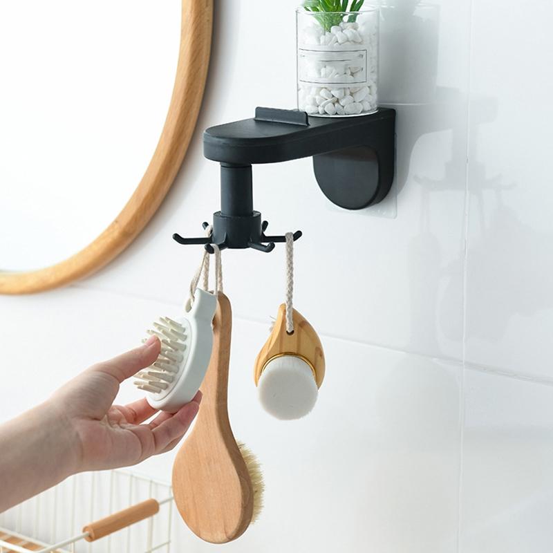 Móc treo đồ dùng làm bếp đa năng xoay được gắn tường