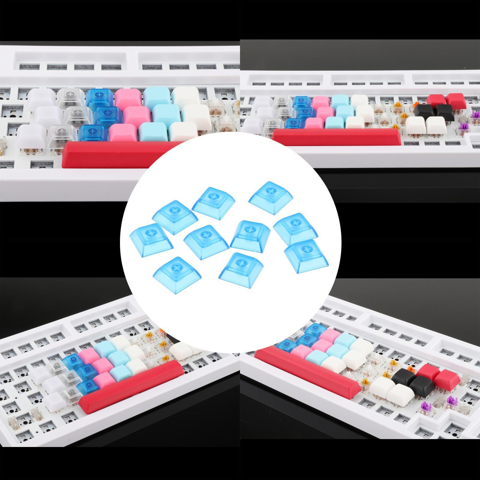 10x 1U Transparent Thick PBT for Switches Game Lovers