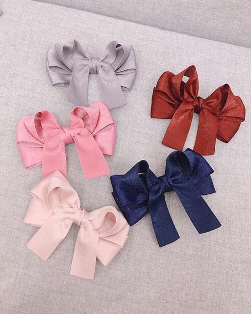 Kẹp Tóc Nơ Vải Handmade Cao Cấp Ribbon.mimi Lassie cột / kẹp