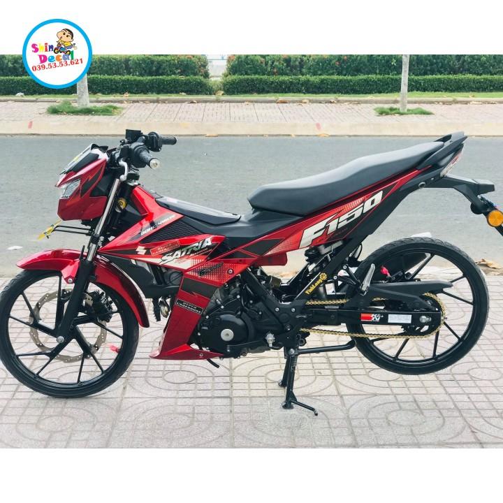 Tem rời satria fi chất liệu crom dán xe đỏ