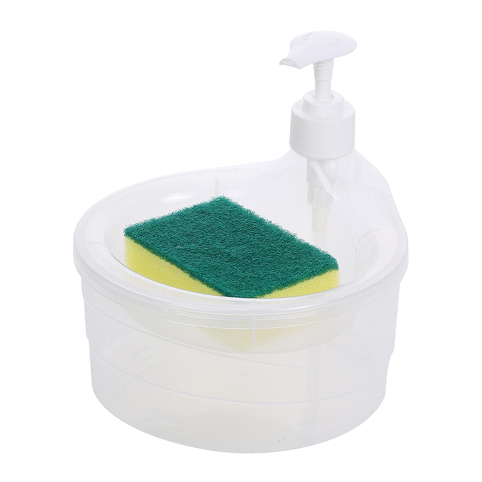Soap Dispenser and Scrubber Holder Practical Kitchen Soap Dispenser for Home
