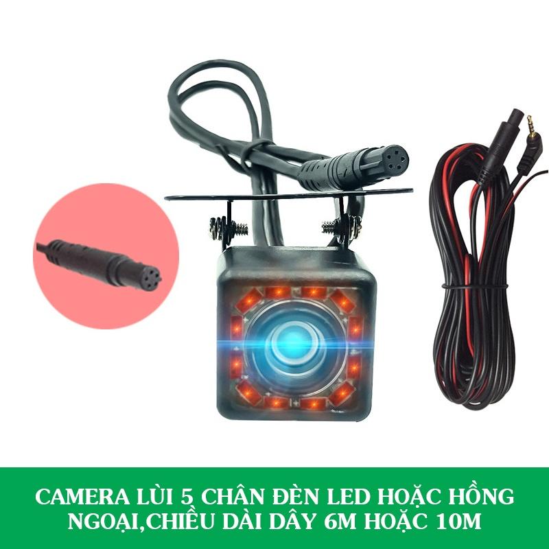 Camera Lùi 5 Chân Jack 2.5mm Kết Nối Với Camera Hành Trình Gương