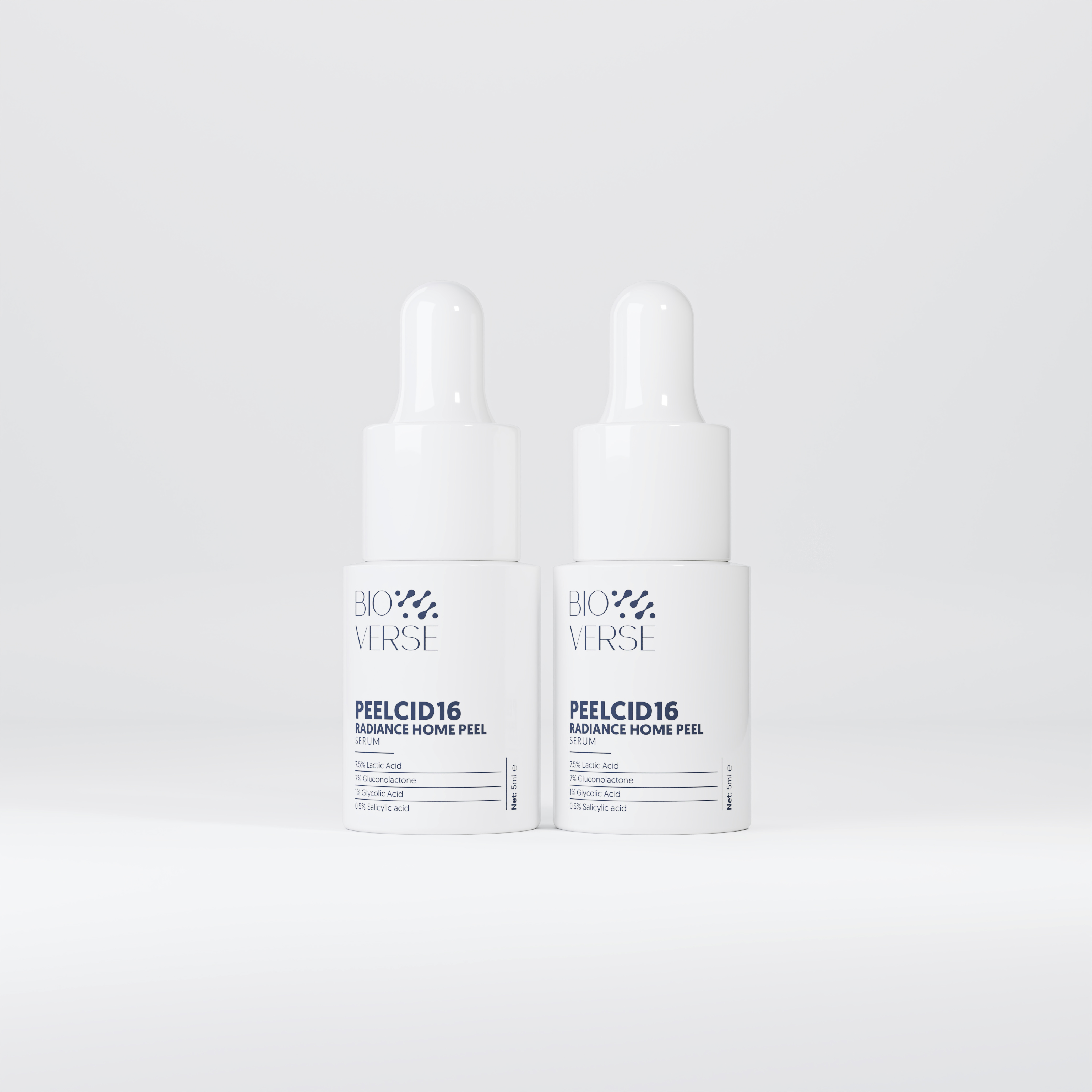 Tinh chất PEELCID16 Radiance Home Peel Bioverse hỗ trợ làm sạch sừng cũ, đều màu da (2x5ml)