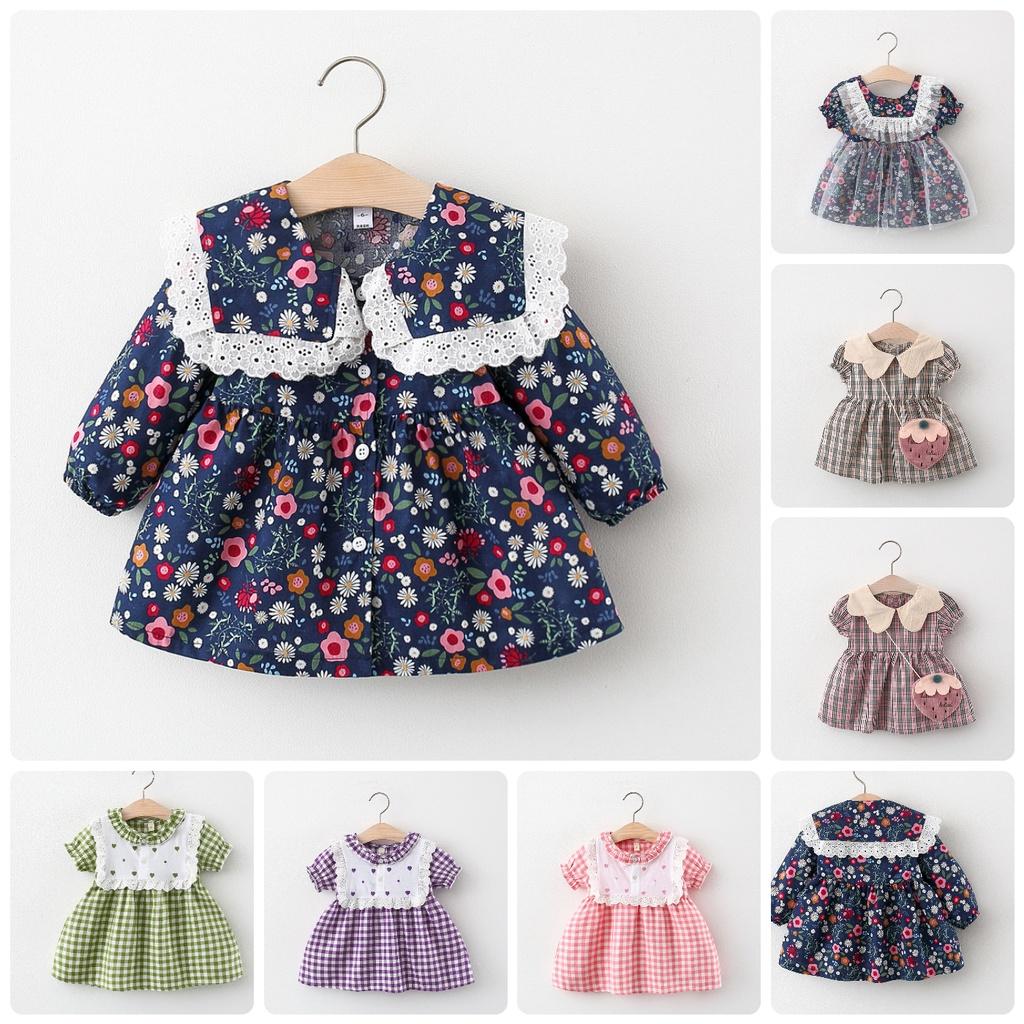 VN79 Size70-100 Đầm bé gái 1 tuổi đến 3 tuổi Thời trang trẻ Em hàng quảng châu