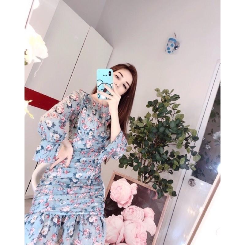 Đầm body voan hoa thanh lịch
