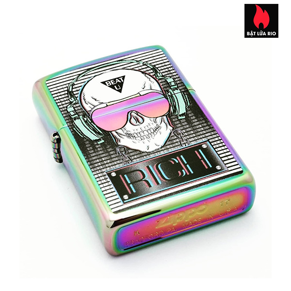 Bật Lửa Zippo Asia 151-C-000012 – Skull Headphone – Multi Color Spectrum